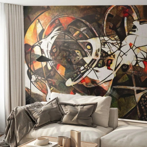 Fototapete Premium Canvas - Hören Sie den Verkehr? - Abstraktion, Kubismus, Stück - 300x210 cm