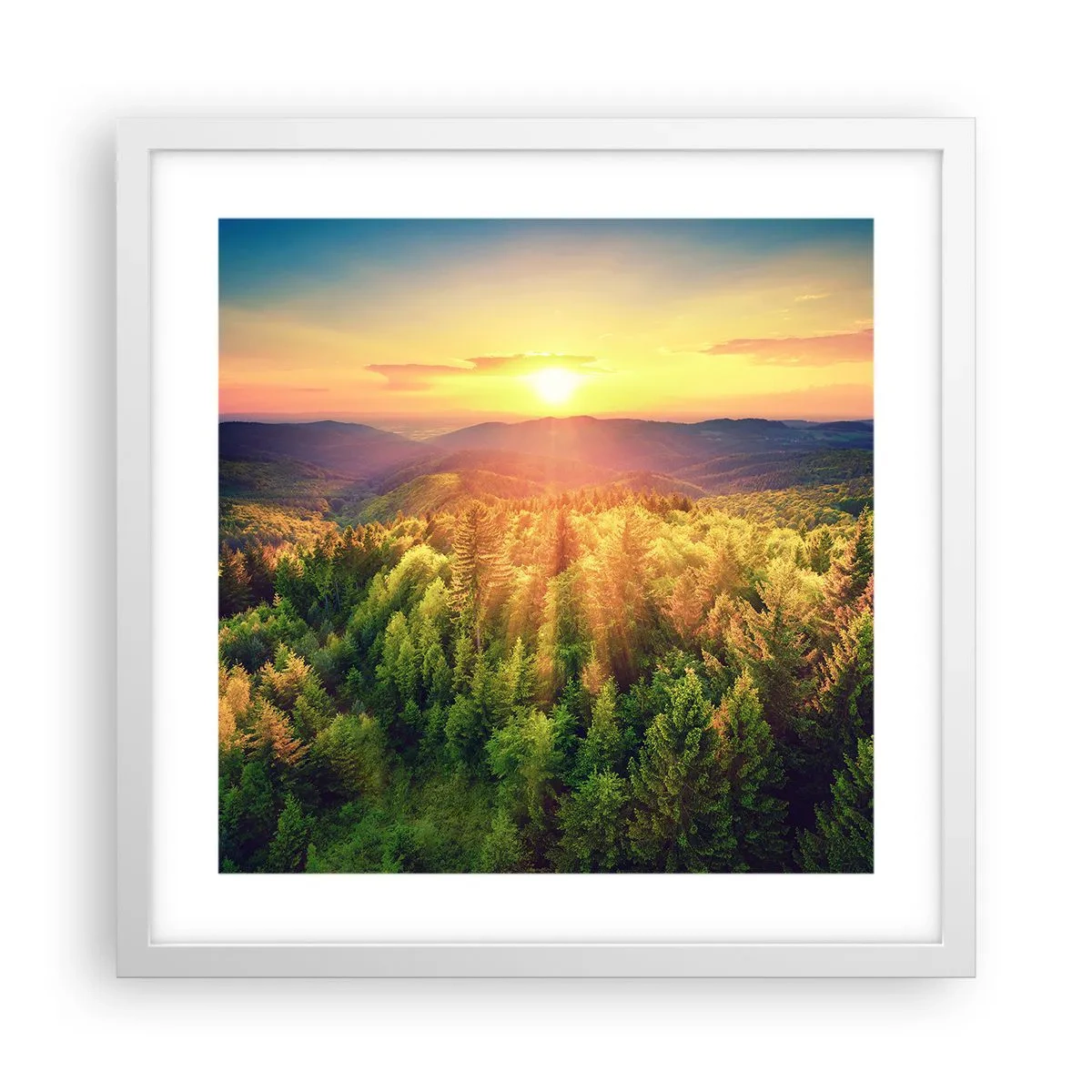 Poster in einem weißen Rahmen - Scheitelpunkte und Spitzen - 40x40 cm