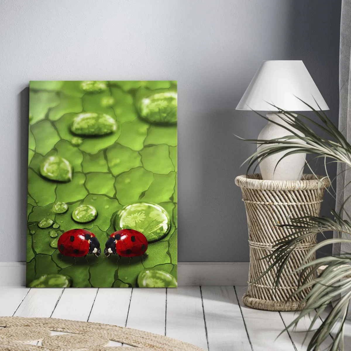 Bild auf Leinwand - Leinwandbild - Treffen im Grünen - 45x80 cm