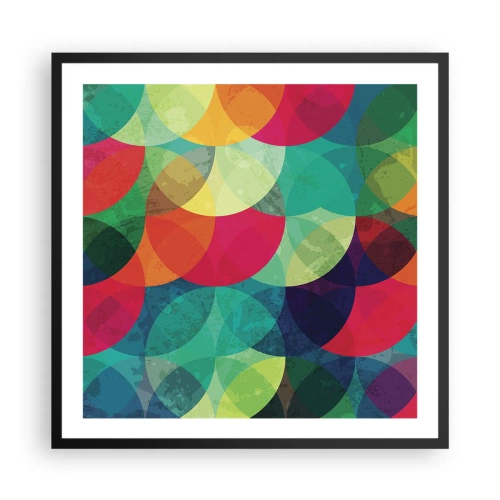 Poster in einem schwarzem Rahmen - Aufstieg zum Regenbogen - 60x60 cm