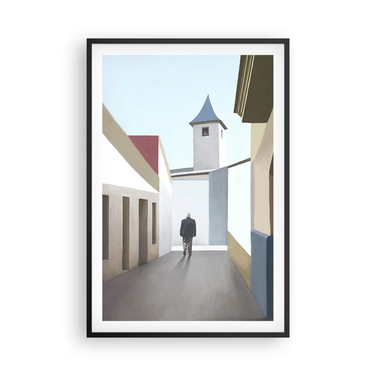 Poster in einem schwarzem Rahmen - Sonniger Spaziergang - 61x91 cm
