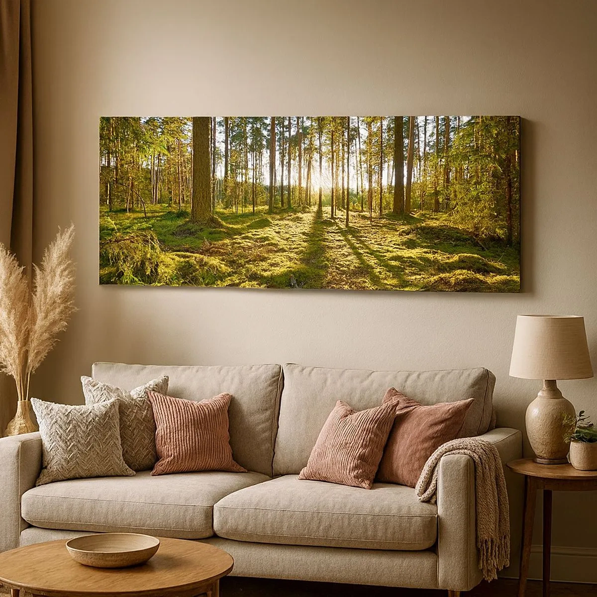 Bild auf Leinwand - Leinwandbild - … Hinter den sieben Wäldern - 100x40 cm