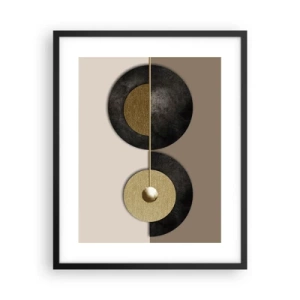 Poster in einem schwarzem Rahmen - Variationen rund um den Kreis - 40x50 cm