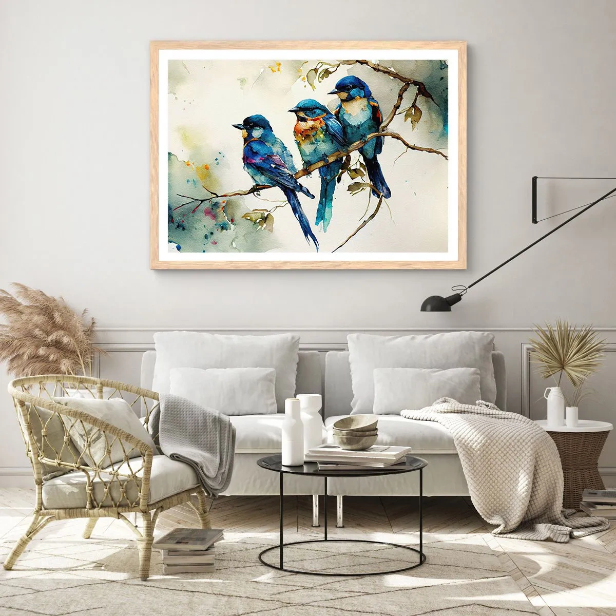 Poster in einem Rahmen aus heller Eiche - War er beleidigt? - 91x61 cm