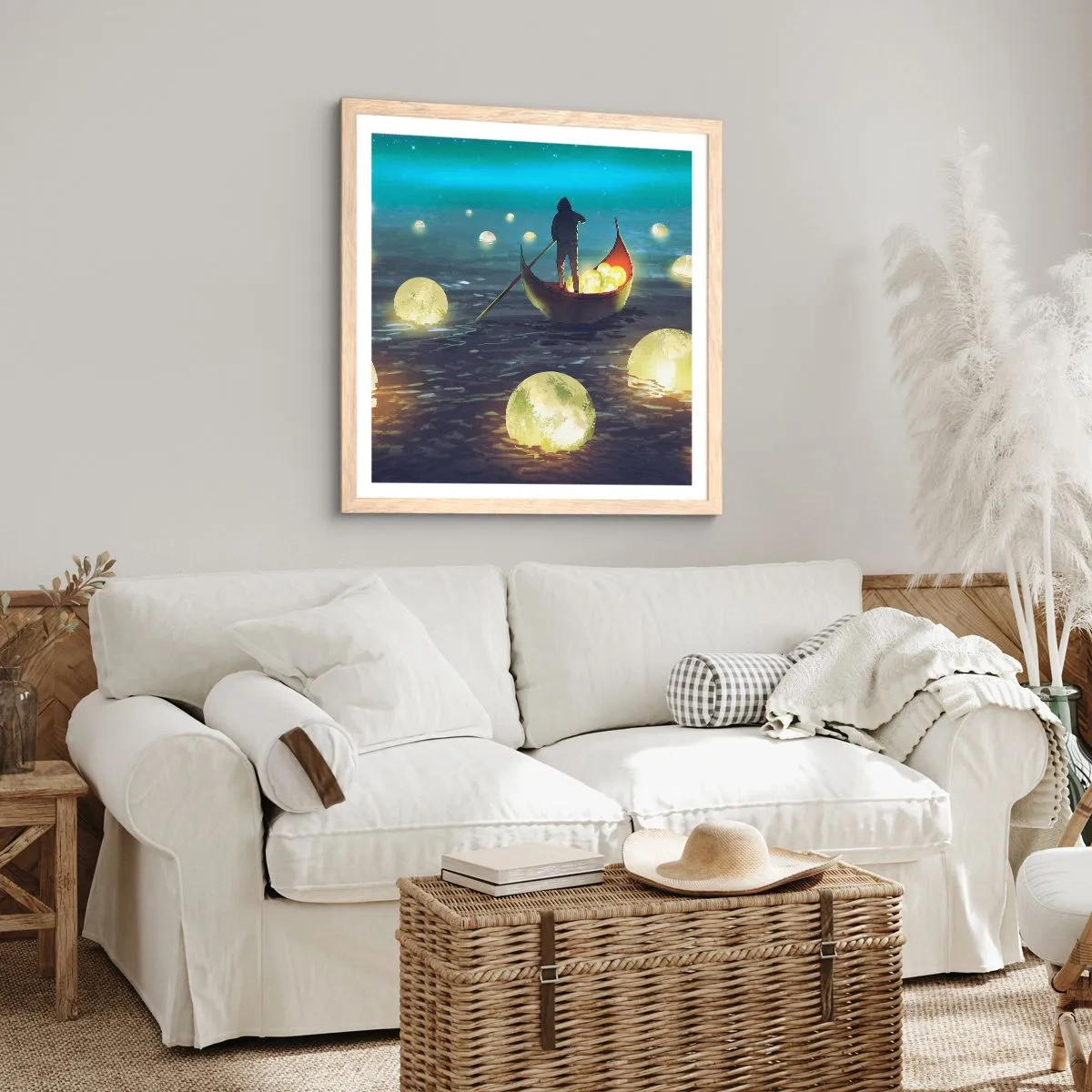 Poster in einem Rahmen aus heller Eiche - Dinge, von denen Philosophen nie geträumt haben - 40x40 cm