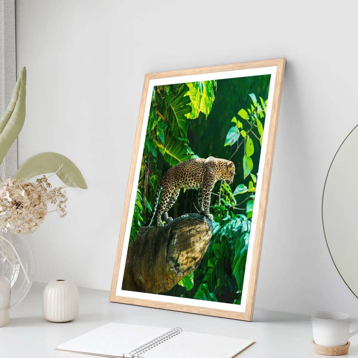 Poster in einem Rahmen aus heller Eiche - Auf die Jagd? - 50x70 cm