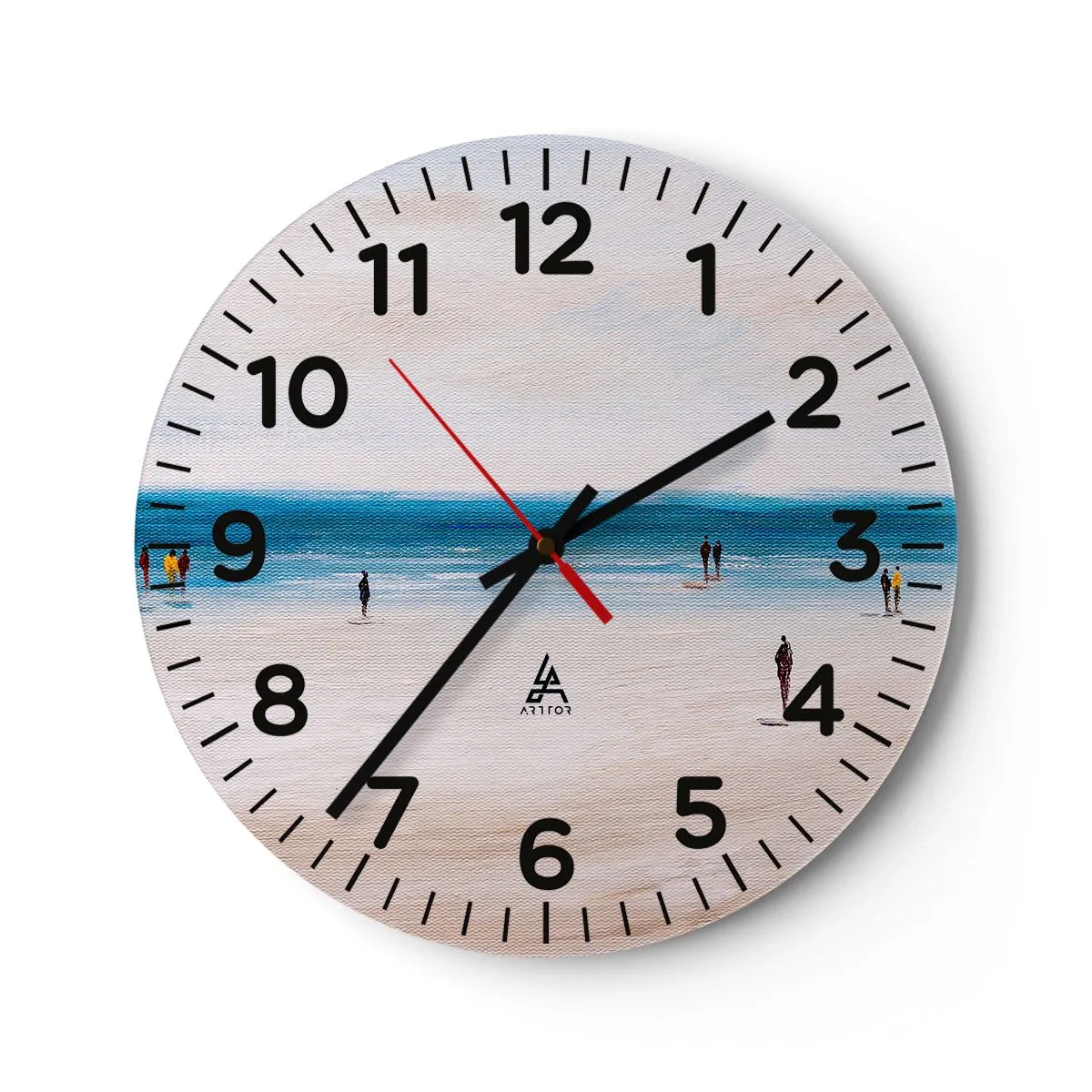 Wanduhr - Glasuhr - Natürliches Bedürfnis - 30x30 cm