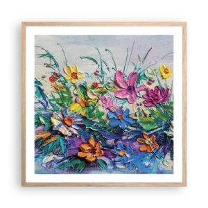 Poster in einem Rahmen aus heller Eiche - Überhaupt kein Stillleben - 60x60 cm
