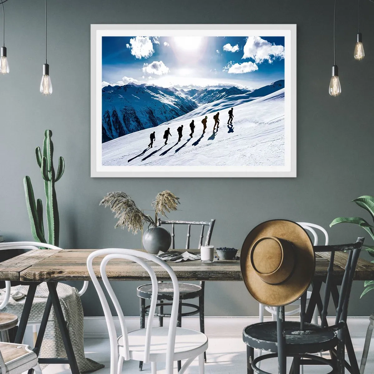 Poster in einem weißen Rahmen - Das Team der Eroberer - 70x50 cm