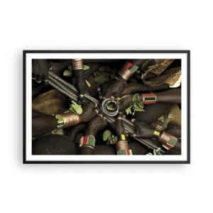 Poster in einem schwarzem Rahmen - Wir sind zusammen - 91x61 cm