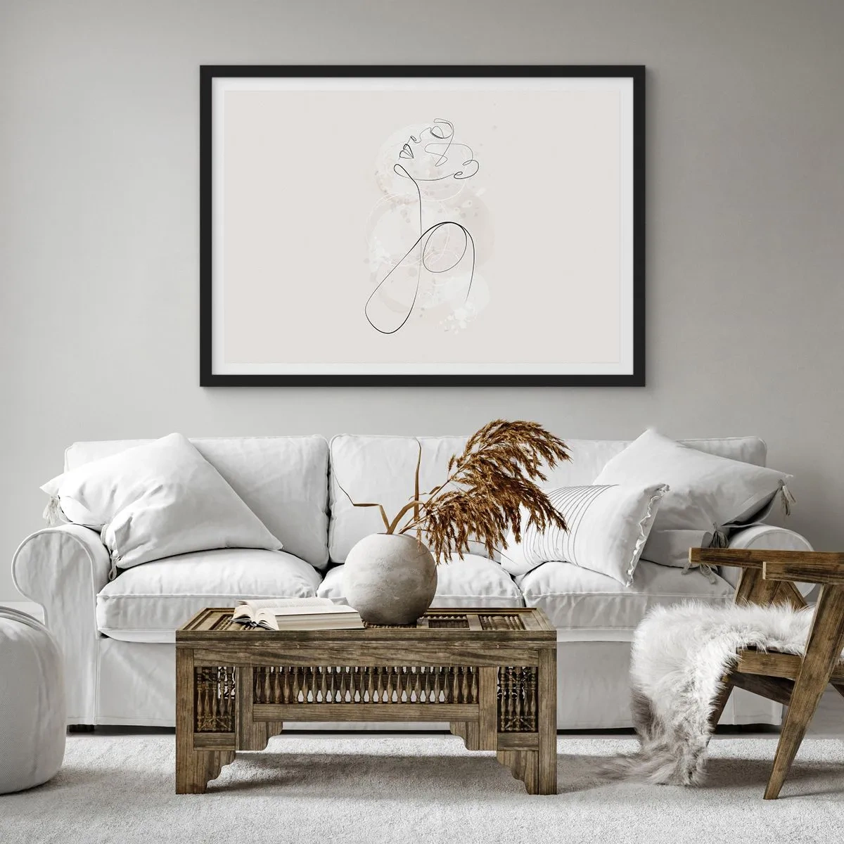 Poster in einem schwarzem Rahmen - Die Spirale der Schönheit - 91x61 cm