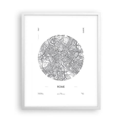 Poster in einem weißen Rahmen - Anatomie von Rom - 40x50 cm
