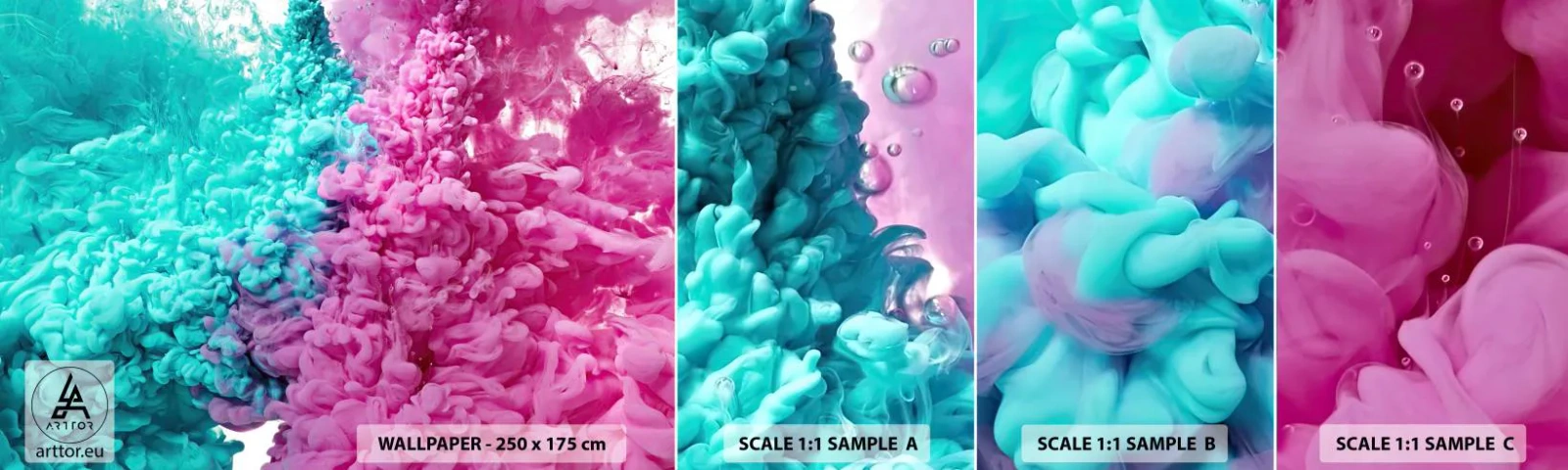 Fototapeten Muster Selbstklebend Deluxe Sticker - Letzte Begegnung - Abstraktion, Stück, 3D - 100x30 cm