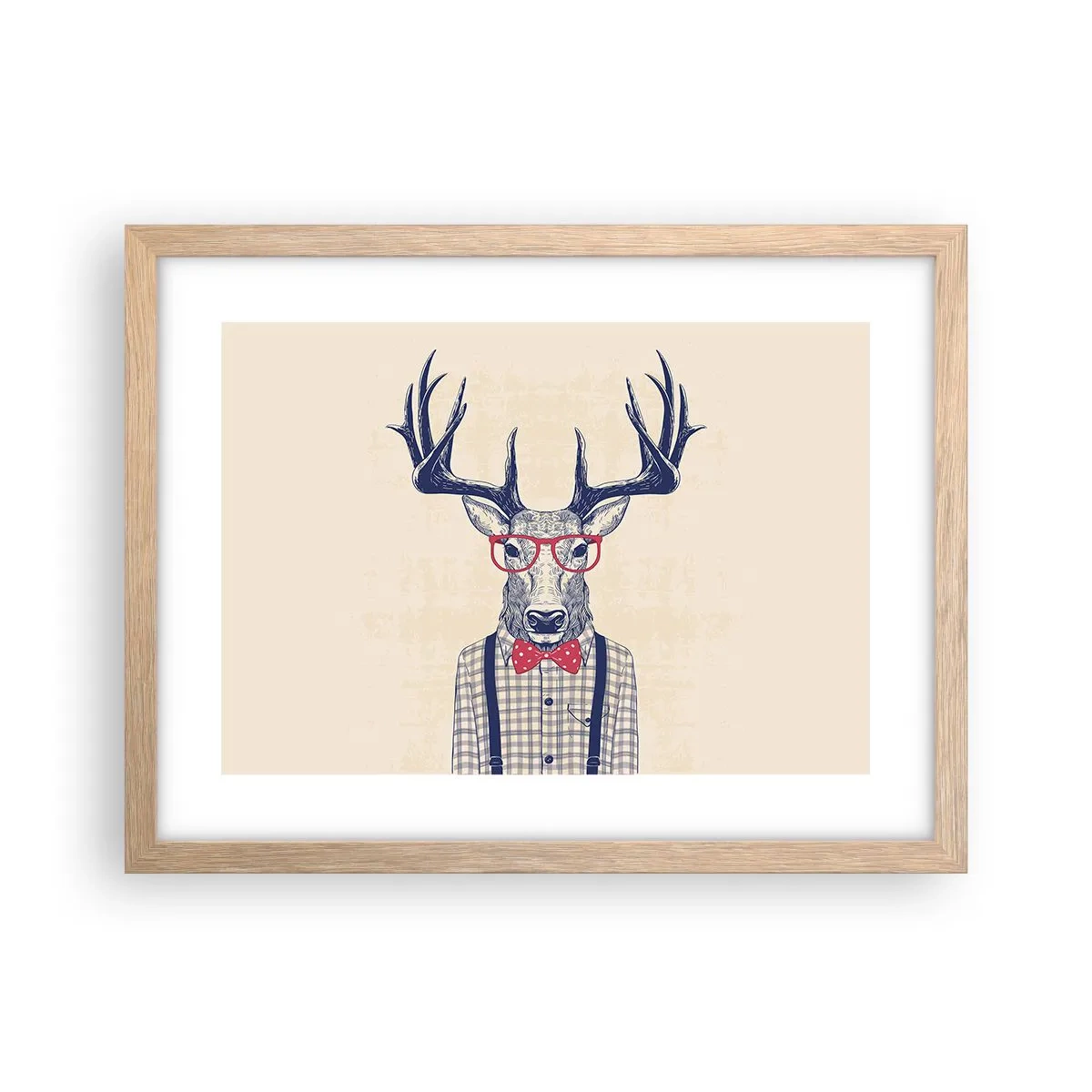 Poster in einem Rahmen aus heller Eiche - Eine lustige Extravaganz - 40x30 cm