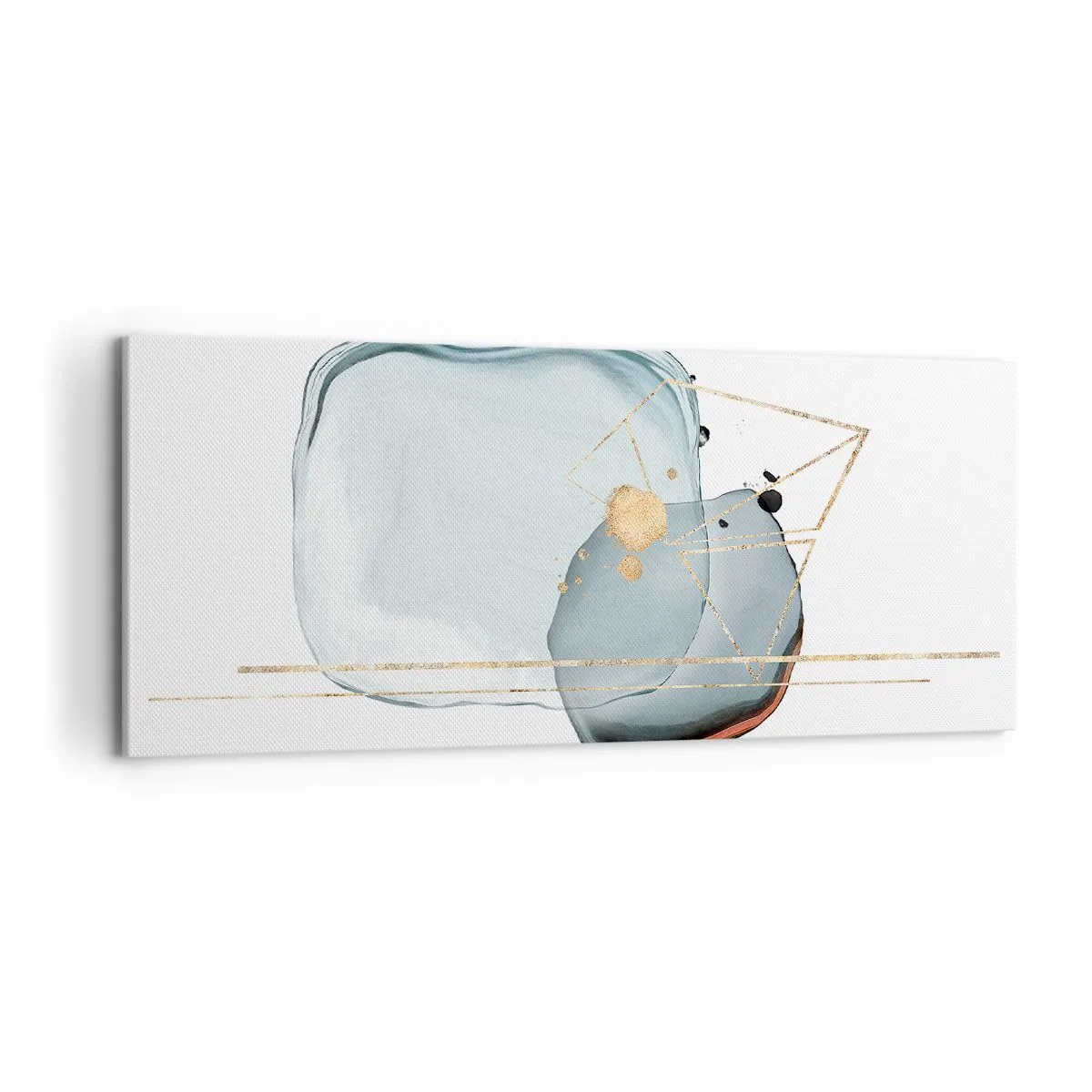 Bild auf Leinwand - Leinwandbild - Eine Studie über Tropfen - 100x40 cm