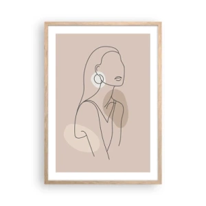 Poster in einem Rahmen aus heller Eiche - Mädchenhafte Ikone - 50x70 cm