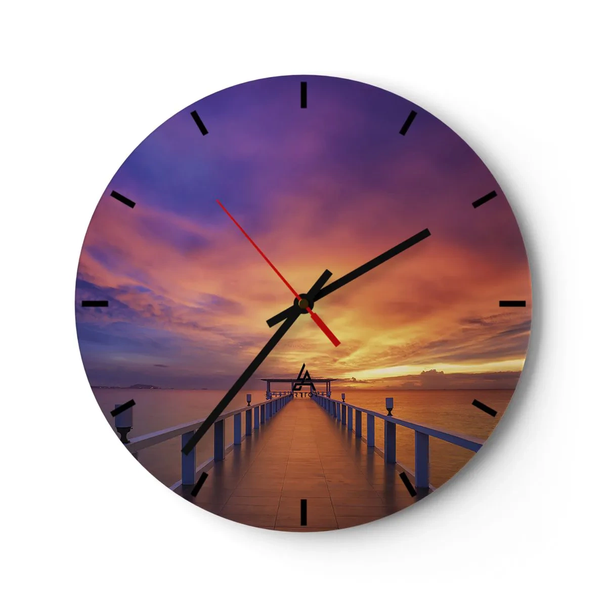 Wanduhr - Glasuhr - Ohne Ende - 40x40 cm
