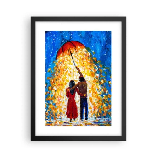Poster in einem schwarzem Rahmen - Zauber eines Regenabends? - 30x40 cm