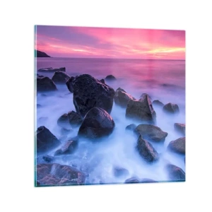 Glasbild - Bild auf glas - Geburt bei Licht und Nebel - 30x30 cm