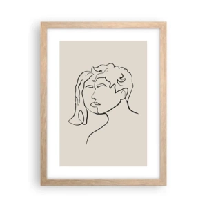 Poster in einem Rahmen aus heller Eiche - Und es wurde Einheit - 30x40 cm