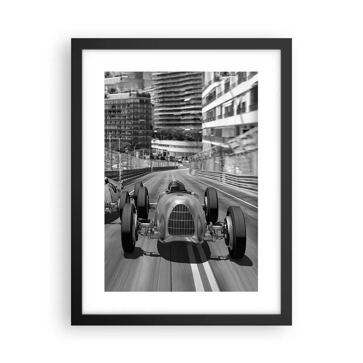 Poster in einem schwarzem Rahmen - Vor langer Zeit in Monte Carlo - 30x40 cm