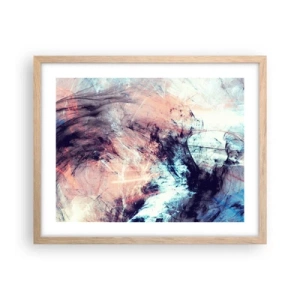 Poster in einem Rahmen aus heller Eiche - Fühle den Wind - 50x40 cm