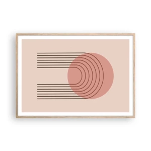 Poster in einem Rahmen aus heller Eiche - Unwiderstehliche Anziehungskraft - 100x70 cm