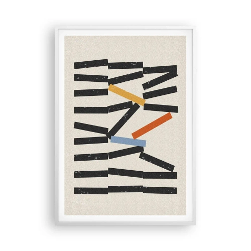 Poster in einem weißen Rahmen - Domino – Komposition - 70x100 cm
