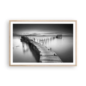 Poster in einem Rahmen aus heller Eiche - Der Frieden eines vergessenen Ufers - 91x61 cm