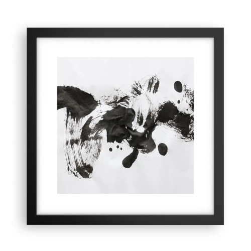 Poster in einem schwarzem Rahmen - Obwohl das Wahnsinn ist, steckt darin eine Methode? - 30x30 cm