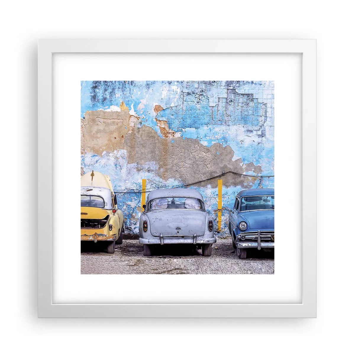 Poster in einem weißen Rahmen - Treffen der Veteranen - 30x30 cm