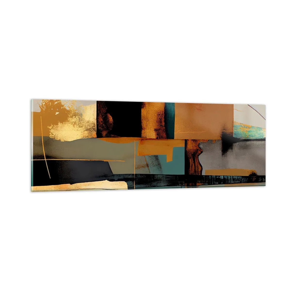 Glasbild - Bild auf glas - Abstraktion – Licht und Schatten - 90x30 cm