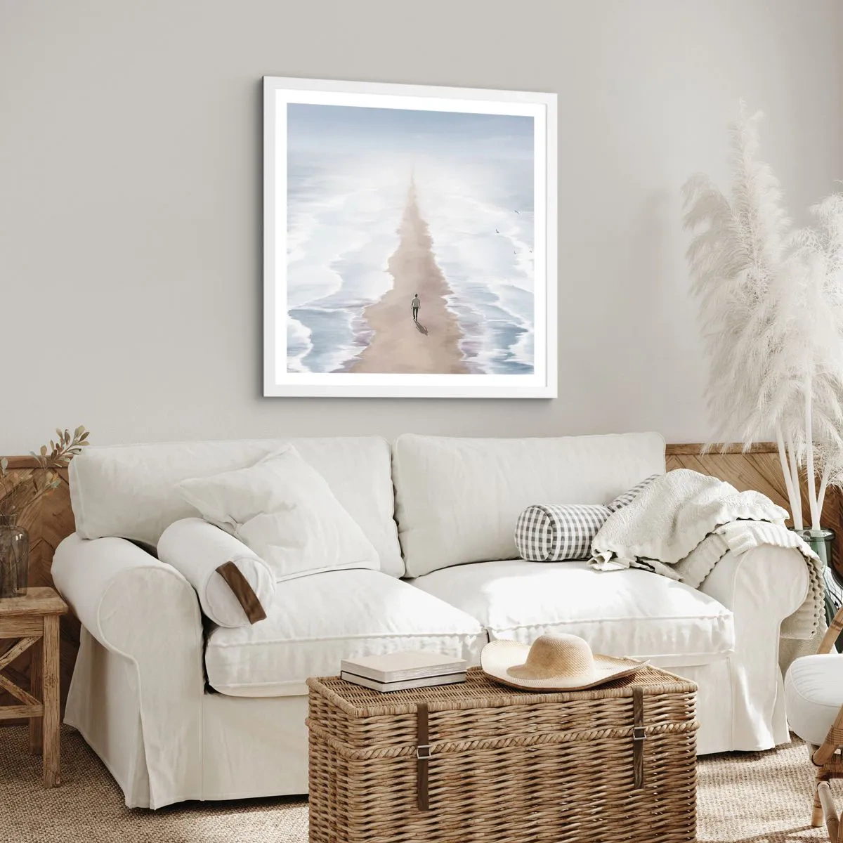 Poster in einem weißen Rahmen - Glänzende Zukunft - 40x40 cm