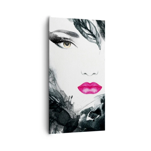 Bild auf Leinwand - Leinwandbild - Beachtung! Femme fatale - 65x120 cm