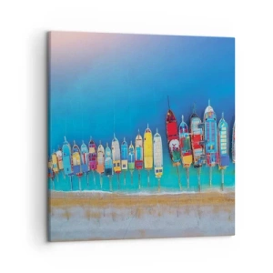 Bild auf Leinwand - Leinwandbild - Aus der Vogelperspektive - 50x50 cm