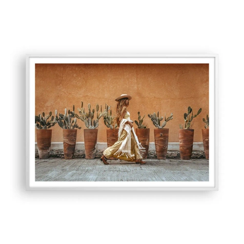 Poster in einem weißen Rahmen - Hippie-Stil - 100x70 cm