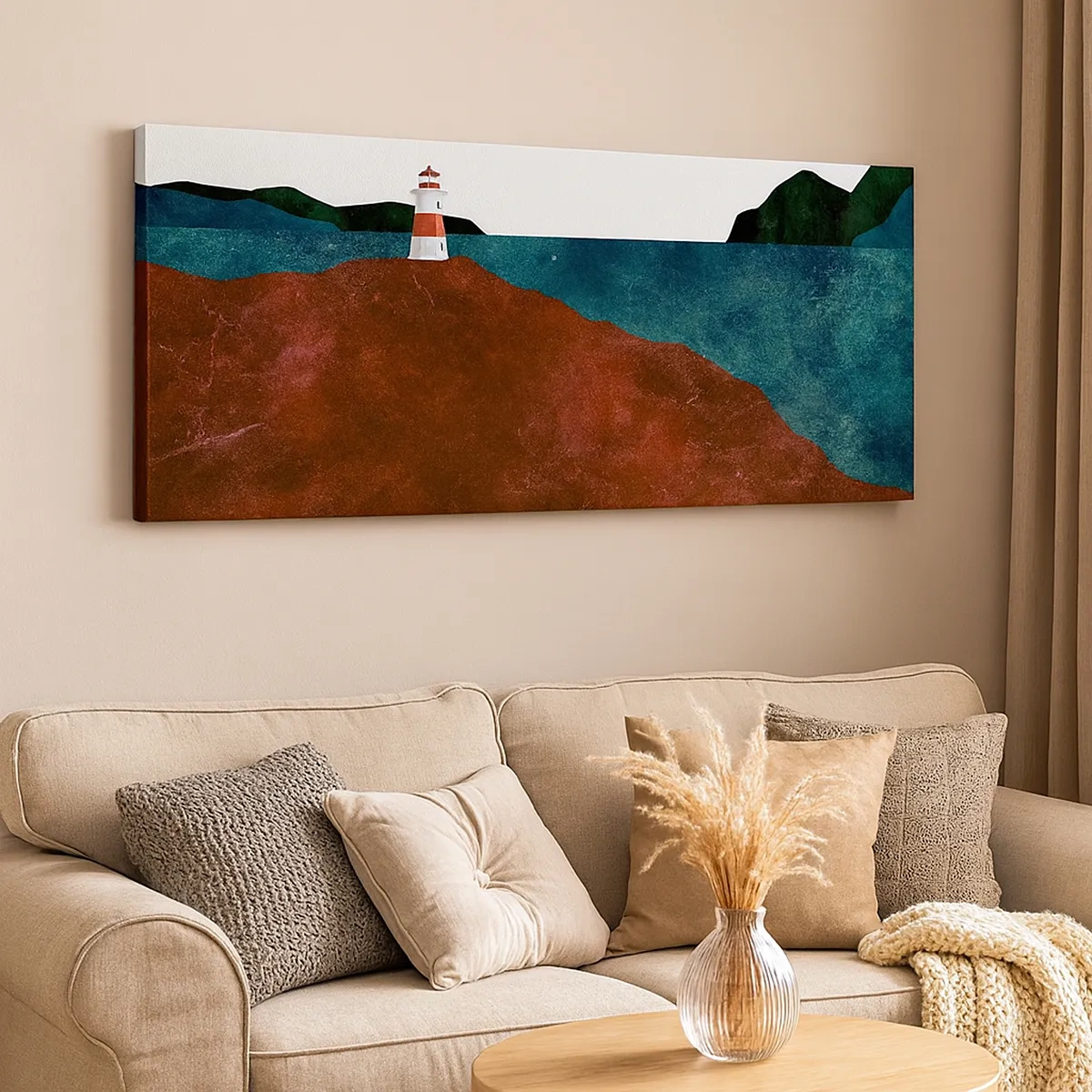 Bild auf Leinwand - Leinwandbild - Aufs Meer starren - 30x30 cm