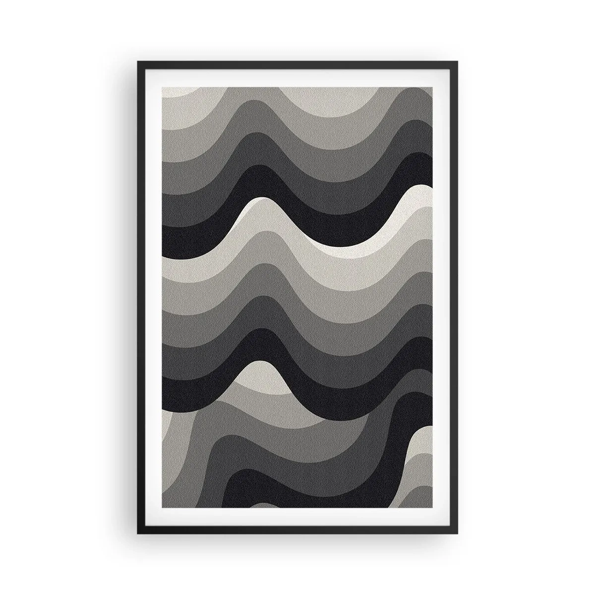 Poster in einem schwarzem Rahmen - Eine Welle nach der anderen - 61x91 cm