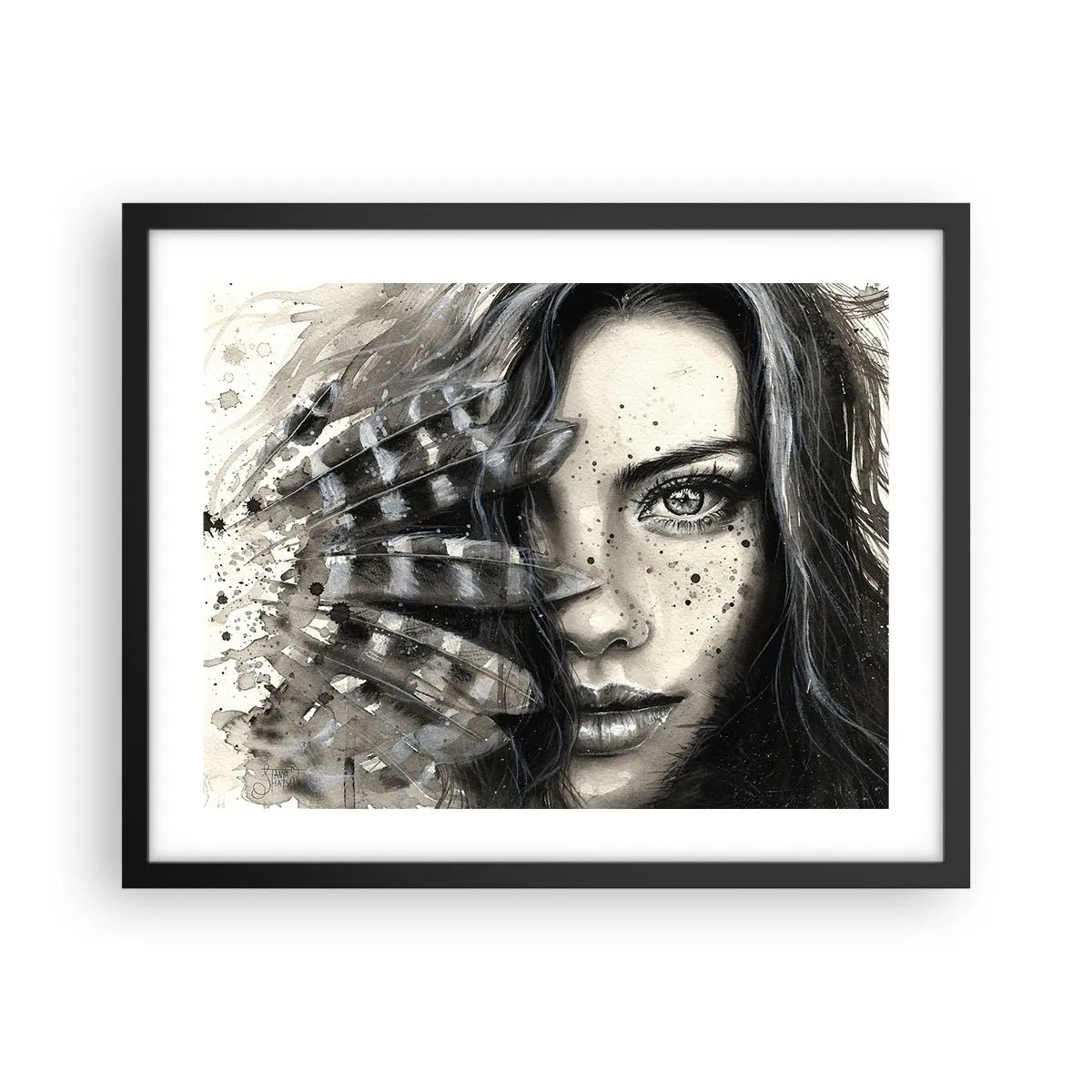 Poster in einem schwarzem Rahmen - Wilde Schönheit - 50x40 cm
