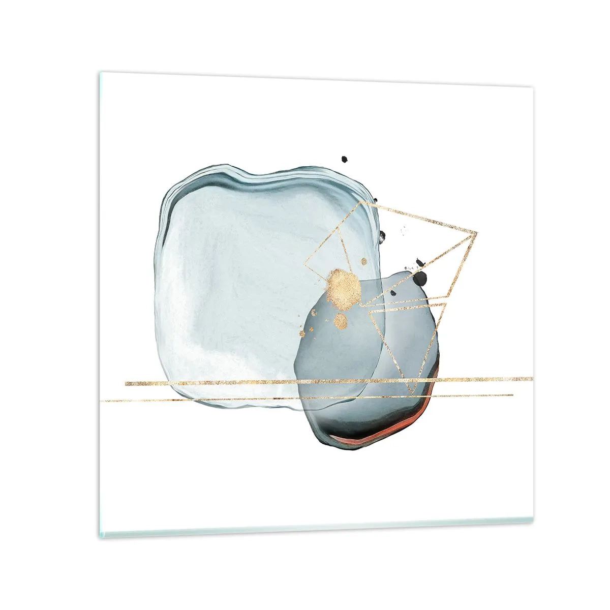 Glasbild - Bild auf glas - Eine Studie über Tropfen - 30x30 cm