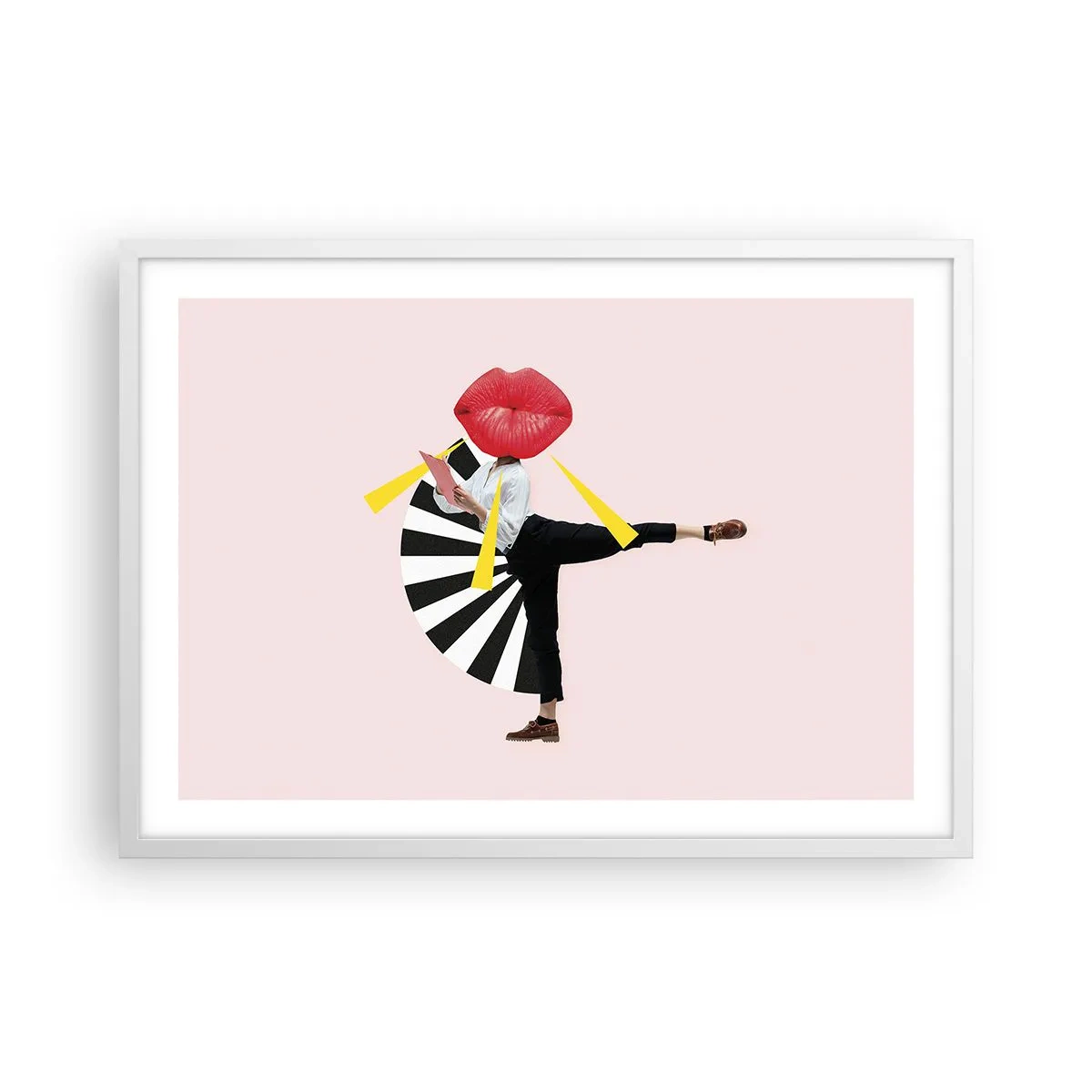 Poster in einem weißen Rahmen - Surreale Pop-Art - 70x50 cm