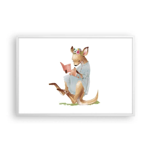 Poster in einem weißen Rahmen - Lies mir vor Mama - 91x61 cm