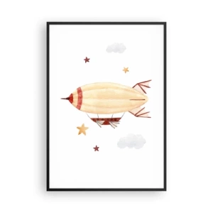 Poster in einem schwarzem Rahmen - Luftschiff - 70x100 cm