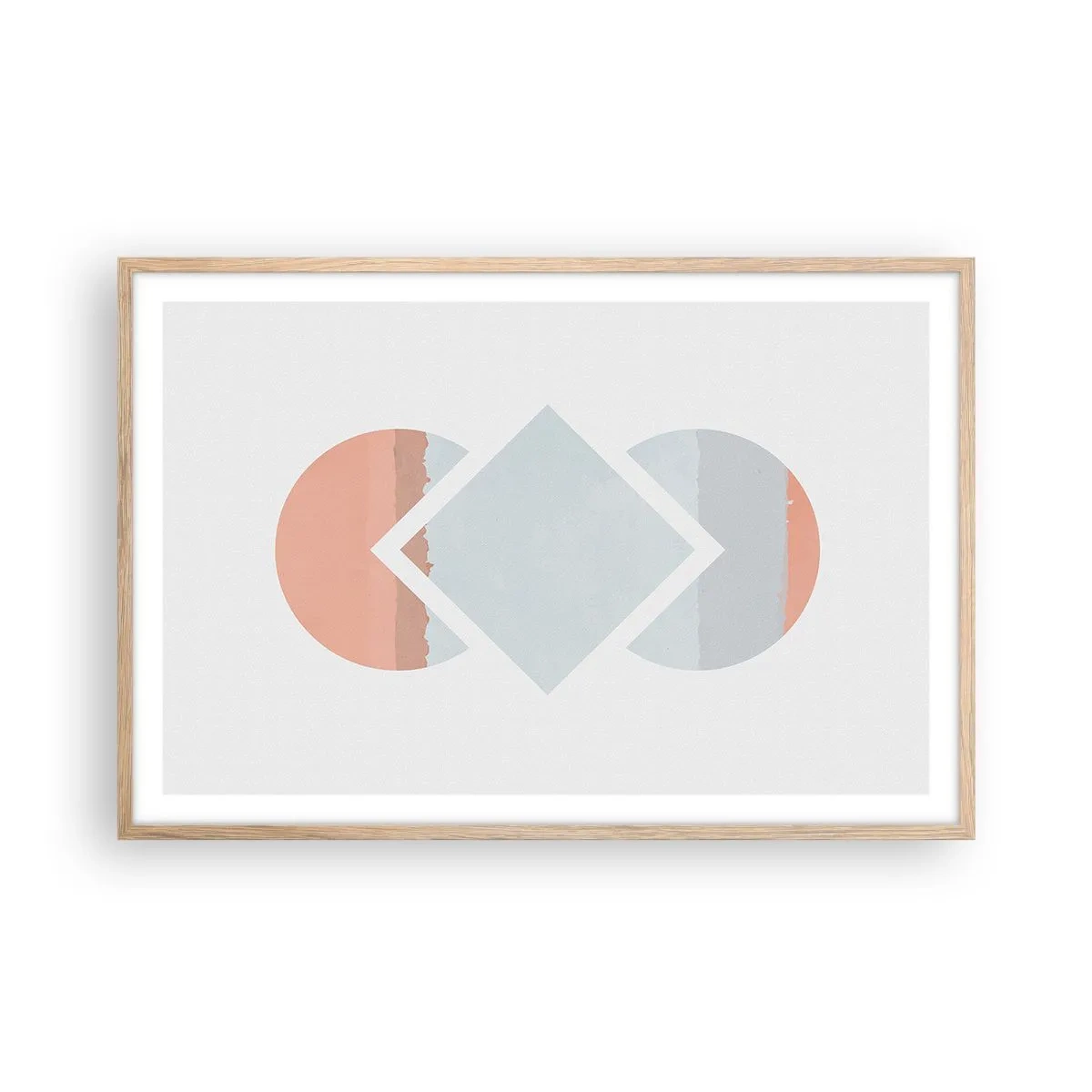 Poster in einem Rahmen aus heller Eiche - Die Situation ist klar - 91x61 cm