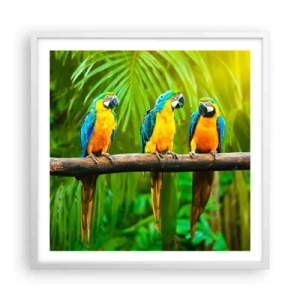 Poster in einem weißen Rahmen - Und hast du gehört, dass sie ...? - 60x60 cm