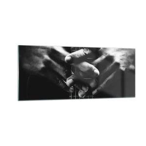 Glasbild - Bild auf glas - Gebet des Künstlers - 100x40 cm