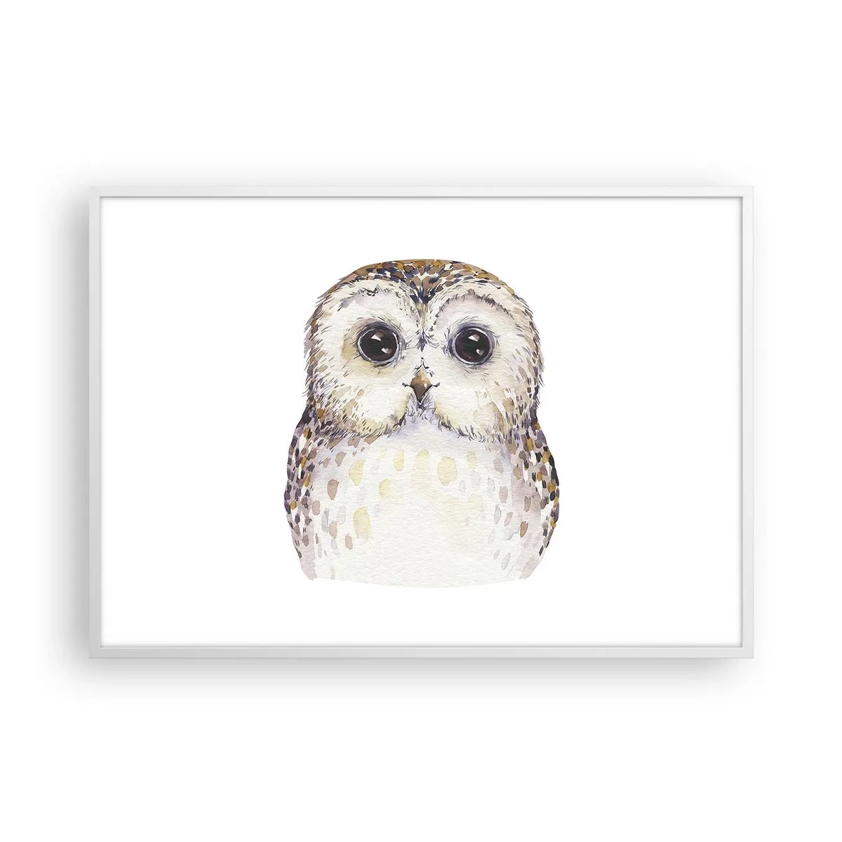 Poster in einem weißen Rahmen - Schau mir in die Augen - 100x70 cm