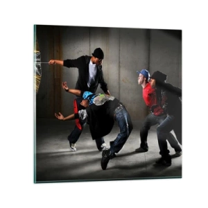 Glasbild - Bild auf glas - Tanzen mit dem Straßenwind - 60x60 cm