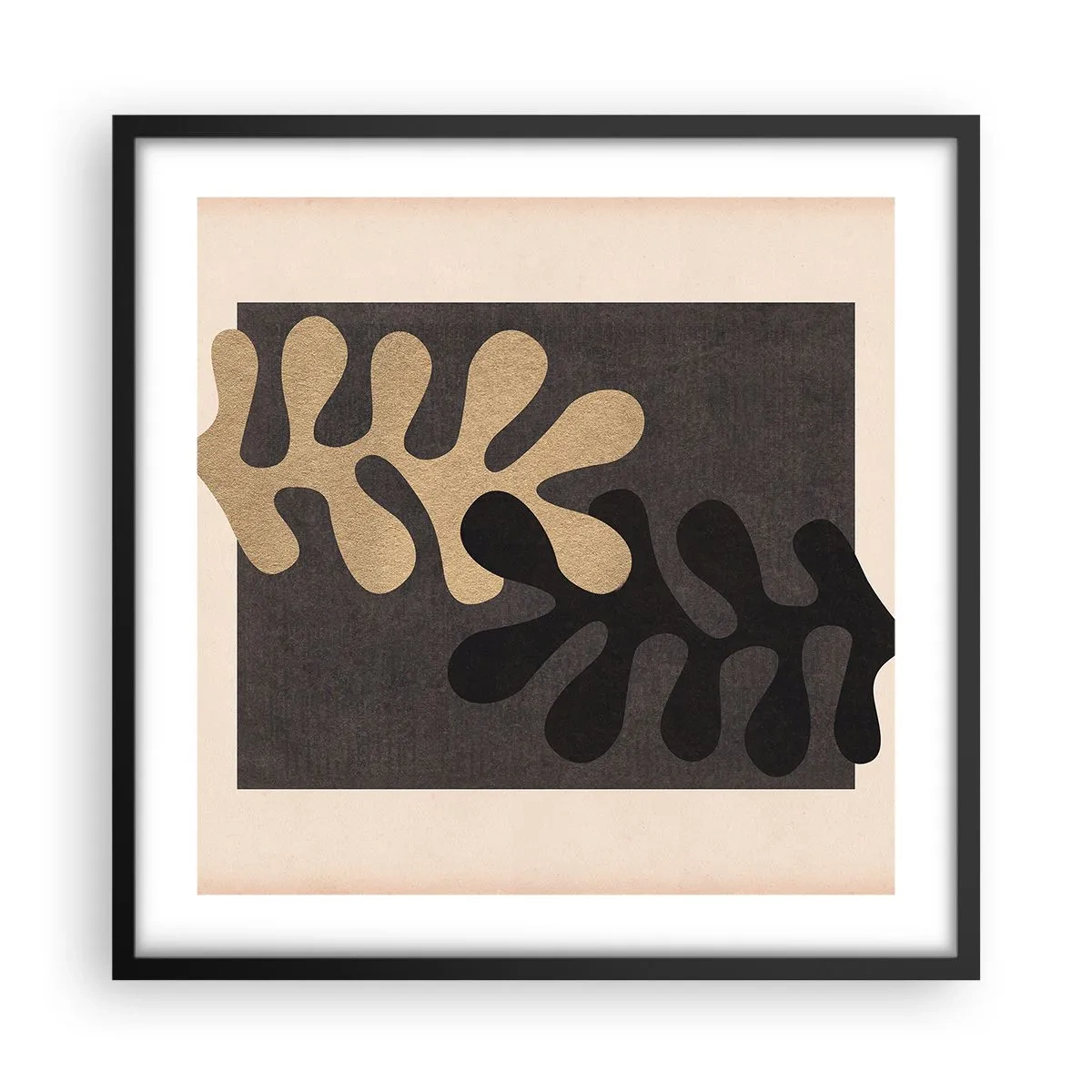 Poster in einem schwarzem Rahmen - Abwesenheit und Ergänzung - 50x50 cm