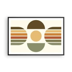 Poster in einem schwarzem Rahmen - In Erdtönen - 91x61 cm